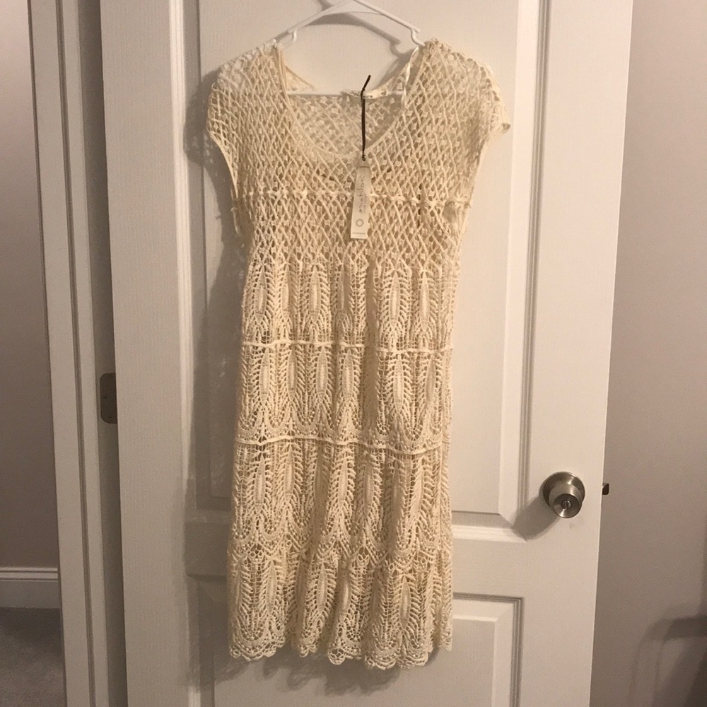 Small off white crochet dress